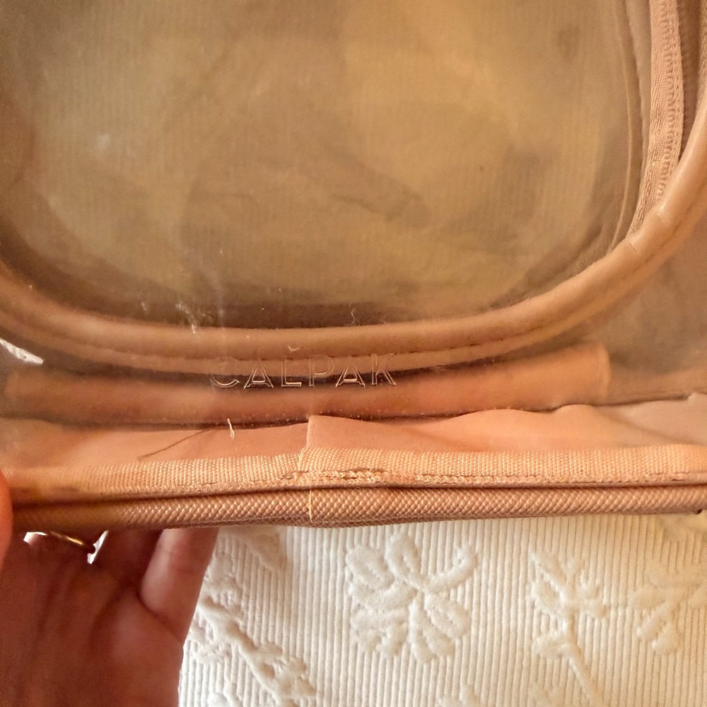Calpak Small Clear Cosmetics Case in Caramel - Picture 15 of 16